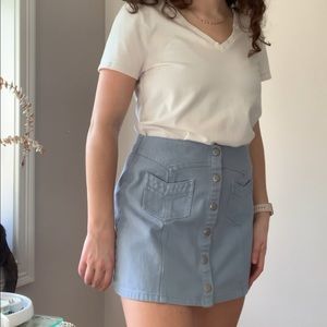 Button up jean skirt